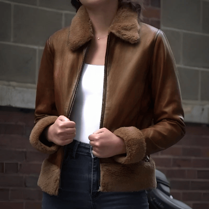 Shearling leather jackets
